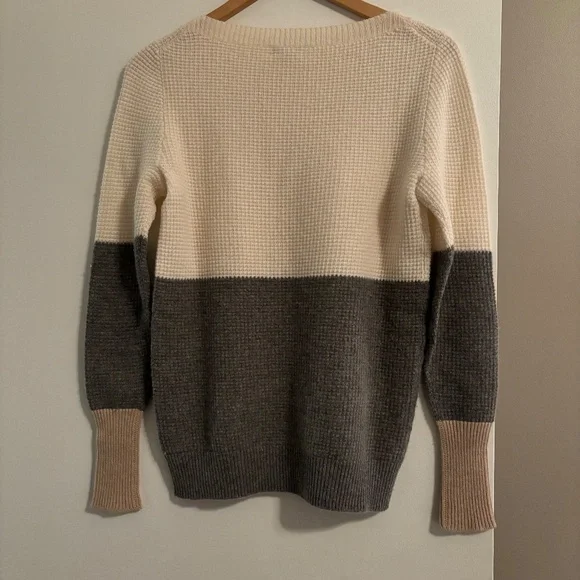 J Crew Cashmere Color Block Sweater - Picture 2 of 3